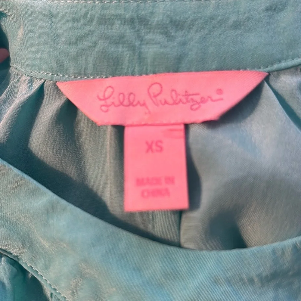 Lilly Pulitzer Rohan Vibrant Blue Women's Top - Picture 2 of 3